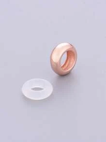 Ein einfaches 925 Sterling Silber, rosévergoldet, runde Perlen mit Zwischenräumen, Schmuck für Frauen, Silberschmuck, für den täglichen Gebrauch, als Geschenk