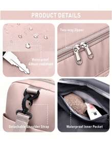 Bolsa de deporte de 35L con 11 piezas, bolso cruzado de yoga, bolso deportivo ligero, bolso impermeable para hombres y mujeres para fitness y viaje - Bolso de nailon Oxford impermeable y grueso con compartimento para zapatos, bolsillo seco/húmedo - Adecuado para fitness, natación, equipaje de fin de semana, viaje, ocio, versátil, bolso de hombro portátil