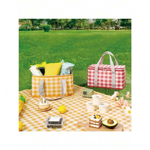 Outdoor Large Picnic Bag, Insulated Travel Tote And Picnic Basket, Suitable For Camping, Convenient And Spacious Outdoor Adventure, All-Season, Storage, Travel, Portable, Organizer
