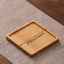 6pcs Bamboo Coasters Set With Holder, Suitable For Coffee Tables, Wooden Coasters For Potted Plants, Desk Protection, House Warming Gifts, Square/Round Bamboo Coasters For Flower Pots, Beverage Trays Art Plates (6pcs, Mosaic Tiles Not Included), 6pcs Mosaic Bamboo Coasters For Crafts, Blank Pedestal Trays, Drinkware Coasters, Plant Coasters, Art Plates, DIY Mosaic Supplies (Round)
