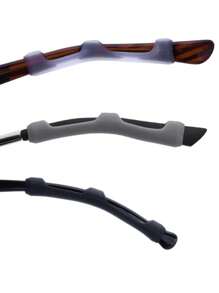 1/4pairs Glasses Foot Cover, Soft Silicone Anti Slip Cover, Board Frame, Mirror Leg Pressure Reducing And Anti Falling Sleeve, Ear Support, Foot Pad