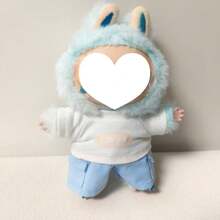 Joycabin Puppenkleidung Für 17cm Plüschpuppen - Fischerhut + Overall Set