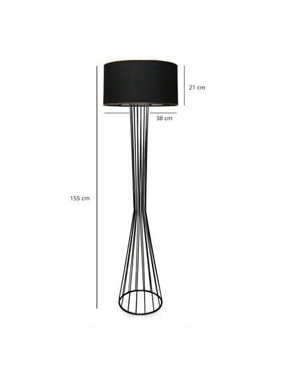 Well Home Vloer Lamp Black, 21x38x155. Free Shipping 24/72. view 2