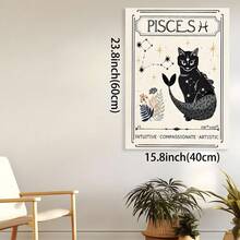 Pintura sobre lienzo enmarcada 1 pieza Impresiones de Piscis, arte misterioso, cartas del tarot, constelaciones, pinturas decorativas de lienzo bohemio - 1 pieza de pintura sobre lienzo, pintura mural directa, decoración del hogar, decoración de la habitación para el Día de San Valentín, Pascua, Día del Padre, Año Nuevo, cumpleaños, Acción de Gracias y Navidad, etc. - Moda clásica, póster artístico, decoración del hogar - Enmarcado - Ver 3