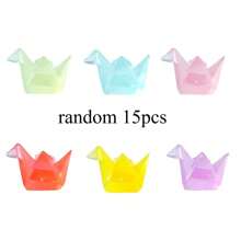 Random5pcs/10pcs/15pcs Micro Landscape Creative Dreamy Night Light Thousand Paper Crane Handmade DIY Decoration Blind Bag Accessories Mini Desktop Ornaments