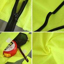 Peach Shaped Mesh With Multiple Pockets,Reflective Vest, Construction Site, Sanitation, Traffic, Yellow Reflective Vest, Multiple Pockets For Duty, Proxy Driving, Reflective Back