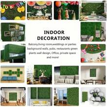 4 Pcs Artificial Milan Lawn Tiles, Artificial Boxwood Fence Panels, Artificial Grass Decor, All-In-One Decor For Indoor Home, Outdoor Parks, Gardens & Villas, Indoor Outdoor Decor, Home Decor, Room Decoration Stuff, Bedroom Decor, Garden Decor, Garden Accessories, Wedding Decor, Wall Decor And Summer Items,Fake Plants