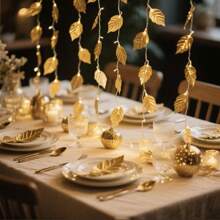 LED,Copper Wire Lamp, Flower Wreath, Gold, Silver, Leaves, Decoration, Home, Room, Festival, Light String