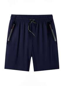 3pcs Plus Size Men's Summer Sports Shorts, Loose Fit Outdoor Lightweight Breathable Casual Shorts