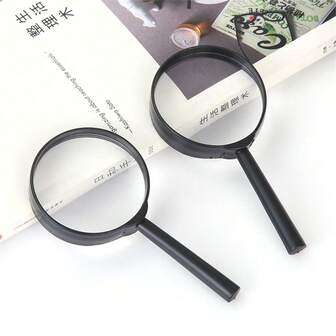 1/Handheld Pocket Magnifying Glass For Jewelry Inspection, Portable Reading Book With Five Times Handheld High-Definition Magnifying Glass, Exquisite And Practical, Suitable For Reading Books And Newspapers