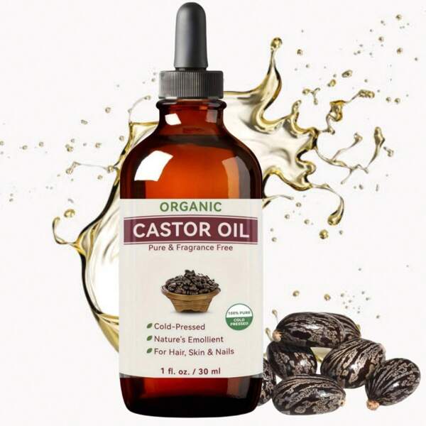 30ml Castor Oil, Moisturizing And Nourishing, Suitable For Hair And Scalp Care On All Hair Types