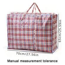 1-Pack Extra Large Durable Moving Storage Bags - High Capacity Reusable Zipper Organizer Bags For Clothes, Laundry, Bedding - Perfect For Home Moving, Wardrobe Cleaning And Holiday Decorating (Ship In Random Colors)