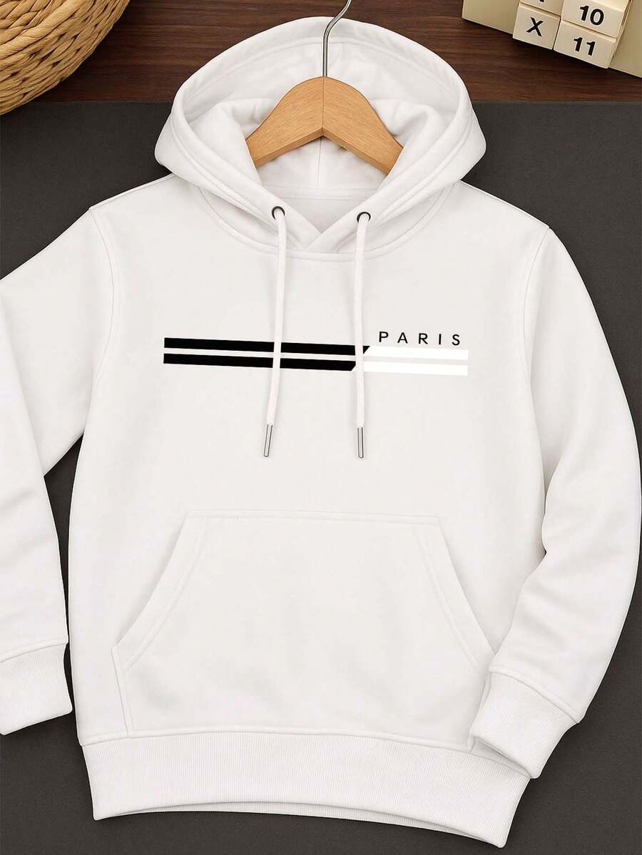 Cold Weather Sweatshirt Casual Men's Women's Printed Planet Earth Coat Cotton Comfortable Stylish - trắng - Xem 1