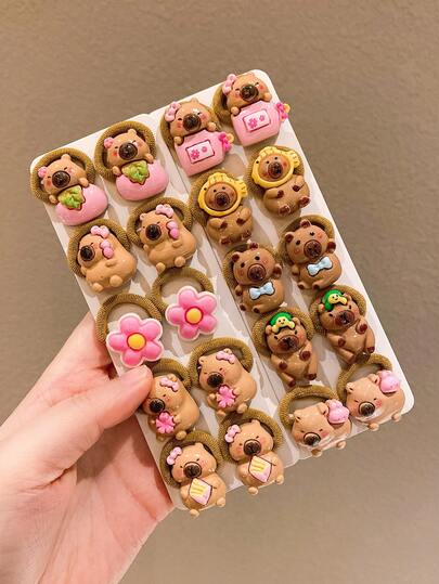 10/20 piezas Scrunchies de colores lindos para el cabello de niñas