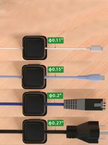 1/6pcs Cable Organizer Holder, Magnetic Desktop Cable Clip Management, Hidden Phone Charger Line Stand For Bedside Table, Kitchen, Office, Multi-Functional PP Desktop And Car Cable Management, No-Drill Adhesive Wire Fastener, Fashionable Electronic Accessory Bundling Management, Suitable For Electronics And Portable Chargers