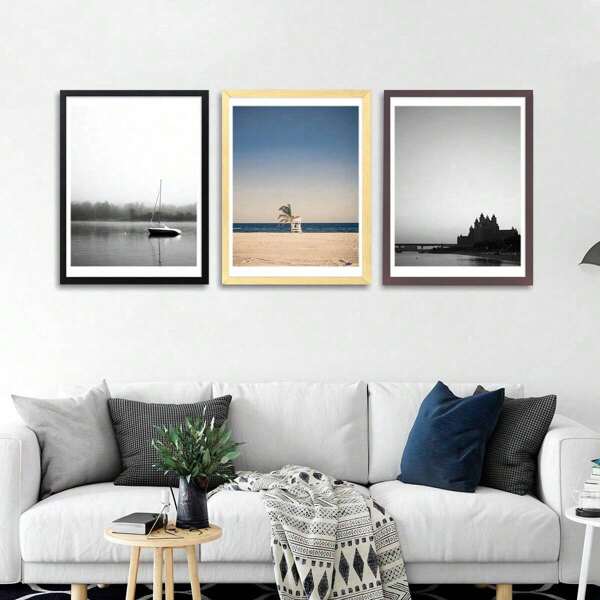 1/3pcs Wooden Photo Frames, Multi-Color Acrylic Transparent Surface, Fits Up To 30x40cm Posters Or Photos, Elegant Frames Easy To Hang, Suitable For Home And Office Decor