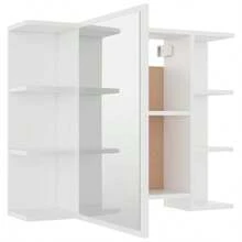 Mirror Cabinet White Engineered Wood, Acrylic Medium-9831 - Multicolor - View 5