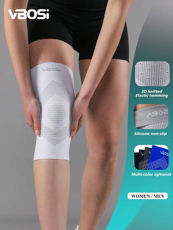 VBOSI 1 Piece Women Men Unisex 3D Knitted Knee Support – Breathable, Anti-Slip Compression Sleeve For Basketball, Running & Gym