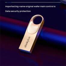Lenovo Ổ đĩa flash USB TU201plus cực kỳ ổn định, đọc và ghi tốc độ cao, chống sốc và chịu áp lực, nhận dạng thông minh và cắm trực tiếp (Windows/Mac/Android), chống thấm nước bằng kim loại, lý tưởng để sử dụng trong văn phòng kinh doanh - Ngọc trai niken - Xem 3