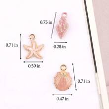 30pcs Assorted Enamel Ocean Series Charms (Starfish, Seashell, Conch), For DIY Jewelry Making Necklace Bracelet Earrings Pendants