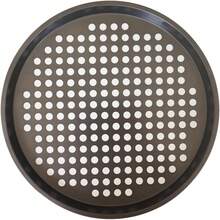 2 Pack Pizza Pan With Holes, Pizza Tray For Oven, Carbon Steel Perforated Pizza Pans, Nonstick Round Pizza Baking Pan For Frozen & Homemade Pizza Home Kitchen Restaurant - 11 Inch, Black