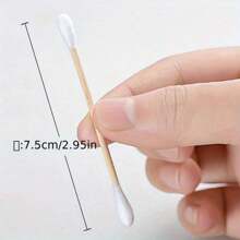 100 High-Quality Double-Ended Cotton Swabs For Effective Ear And Nose Cleaning And Makeup Applications