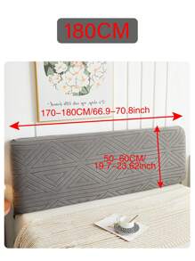 1 husă de pat Jacquard Geometry, husă de protecție pentru tăblia de pat elastică în culoare solidă, husă de pat moale și confortabilă, elasticitate ridicată, ușor de instalat, husă universală pentru noptieră pentru toate anotimpurile