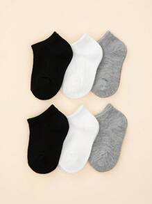 6 perechi de șosete moi și drăguțe, decoltate, până la gleznă, pentru bebeluși și copii