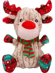 Plush Chew Toys For Large Dogs, Tough Crinkle Stuffed Animal Squeaky Interactive Toys For Small Medium Large Dogs, Keep Them Busy, Big Pet Toys