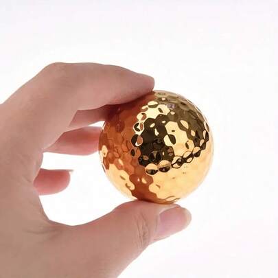 1/2/5pcs Premium Gold Golf Balls - High Visibility, Precise Golf Equipment