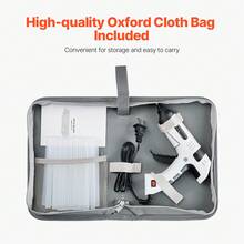 Hot Glue Gun, 60/100W Dual Power, Mini Hot Glue Gun With 20 Premium Glue Sticks And Oxford Cloth Bag, Fast Preheating & High Temp Melt Glue Gun For Crafts, Arts, DIY, Quick Home Repairs, White - US A Type Plug(110-127V) - View 5