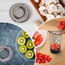 1pc Stainless Steel Fruit & Vegetable Cutter, Mushroom, Strawberry, Potato, Watermelon Slicer, Dicer