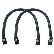 钱包手柄 2 件 15.7 英寸长手提包手柄 黑色 PU 皮革钱包带 带纽扣 适用于手提包和手提包 DIY 制作配件 包袋皮革手柄 - 彩色 - 查看 11