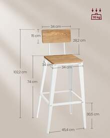 Barstools - Marrón+blanco - Ver 4