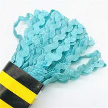 1 pieza 15 yardas Cinta en zig zag de 6mm de poliéster Cinta DIY para manualidades, material para decorar bodas, fiestas, Navidad, lazos - Elige colores - Ver 15
