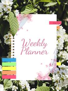BUBU 1pc A5 Weekly Planner Back To School 2025, + Index Stickers, Simple Undated Academic Daily Planner With Time Blocking, To-Do Lists, Mood & Sleep Tracker, For Teens, Work And Home,Office School Supplies