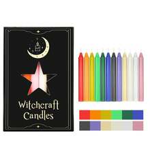 Mystic Glow 12-Color Candles Set | Multi-Color Combination Wax Candles For Festive Party & Home Decor, Black Starry Night Gift Box,Festive Party Ambiance Candles,Mystical Ceremony Candle,Suitable For Easter Day,Farther's Day,Mother's Day,Weddings,And Various Other Holidays,Dinner Table Decorations, Birthday Party,Romantic Candles,Men&Women Gift,Outdoor Picnic Emergency Lighting Candle - Multicolor - View 17