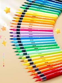 12/24/36/48/60 Colors Tip Art Marker Sets, Professional Permanent Sketch Marker Pen , For Art Drawing Painting Sketching Calligraphy , Journal Planner Comics Design School Supplies , Color Rod Straight Liquid Marker Set, Art Supplies School Supplies, Back To School