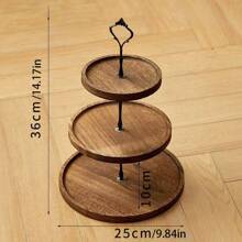 Creative European-Style Dessert Kitchen Restaurant Double-Layer Three-Layer Cake Tray Wooden Dessert Table Decoration Tray Cake Dessert Rack Party Hotel Tray Fruit Plate