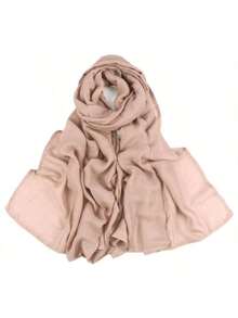 1 Chiếc Khăn Choàng Hijab Nữ Màu Trơn Chất Lượng Cao, Thoải Mái, Mềm Mại Và Thoáng Khí, Thích Hợp Để Mặc Hàng Ngày Cho Abaya - Nhiều màu - Xem 4