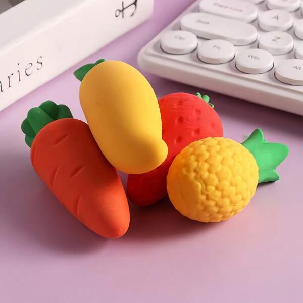 1 stuk grote gummen met fruit, schoolbenodigdheden, schattige mango's, aardbeien, wortels, schone gummen, cadeaus voor de start van het schooljaar, cadeaus voor op de campus, cadeaus voor feestjes, cadeaus voor de feestdagen, verjaardagscadeaus