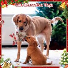 Plush Chew Toys For Large Dogs, Tough Crinkle Stuffed Animal Squeaky Interactive Toys For Small Medium Large Dogs, Keep Them Busy, Big Pet Toys