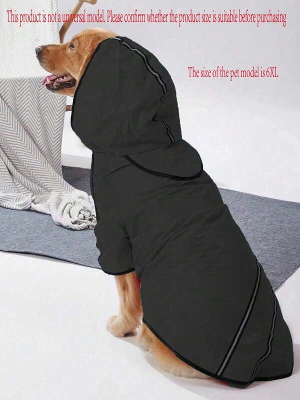 Outdoor Waterproof Black Pet Rain Jacket