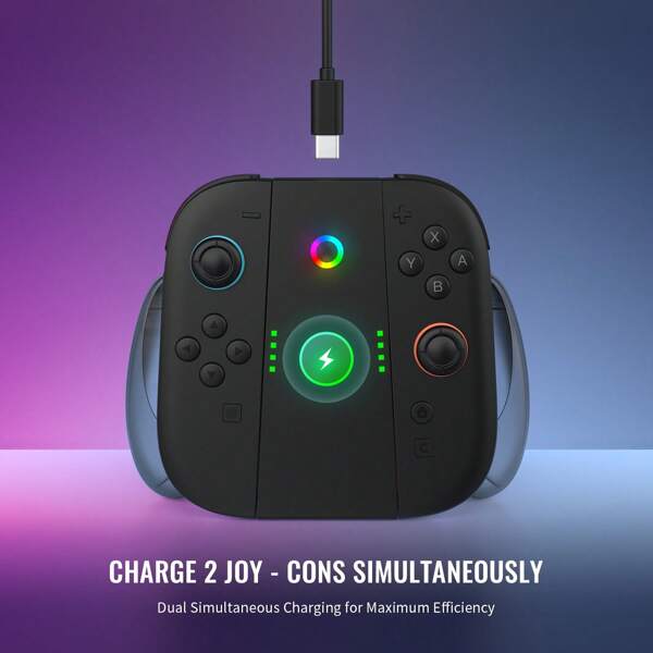 Carga de bloque/mango de carga de Joy-Con izquierdo y derecho 2 en 1