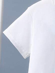 Tween Boys' Letter Print Short Sleeve T-Shirt And Shorts Summer Outfit - White - View 4