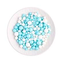 Gold Pearl Sugar Sprinkles - Edible Candy Pearls 130g/4.58 Oz, Mix Size Cake Candy, Decorate Cakes, Cookies, Ice Cream