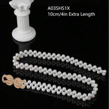 1 Stück elastischer Gummikordel geknoteter Bauchgürtel mit Metall- und Strass-Schnalle, Perlen-Dekor, verstellbare Länge für den täglichen Gebrauch, Halloween