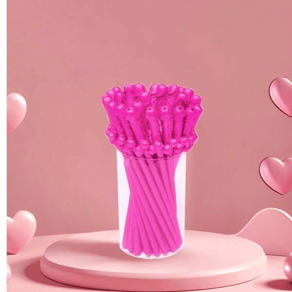 20PCS Reusable Crazy Drinking Straws, Party Favors For Single Party, Weddings And Parties, Gifts And Decorations, Bachelorette Party Supplies, Fun For Girls' Night Decoration