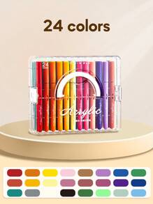 12/24/36/48/60 Colors Tip Art Marker Sets, Professional Permanent Sketch Marker Pen , For Art Drawing Painting Sketching Calligraphy , Journal Planner Comics Design School Supplies , Color Rod Straight Liquid Marker Set, Art Supplies School Supplies, Back To School