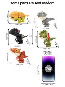 1 件恐龙玩具，带咬合力和仿真手指动物模型，新奇四肢灵活咬手玩具，儿童益智玩具，可作为圣诞节、万圣节、感恩节礼物